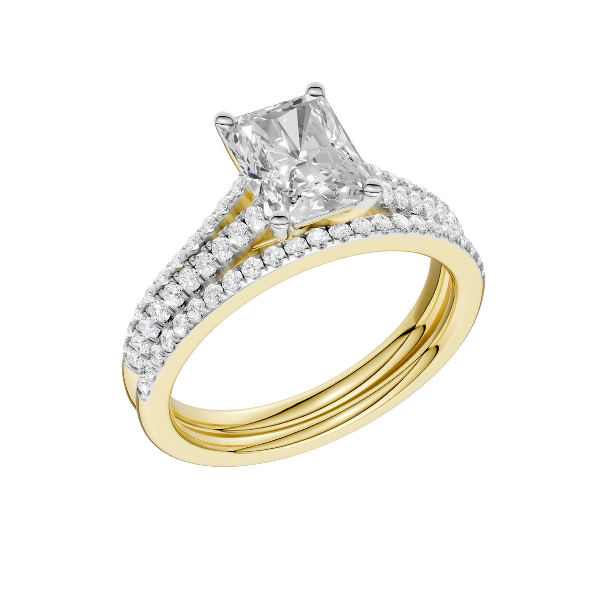 Certified Lab Grown 14K 2.40CT Diamond Bridal Set 66150