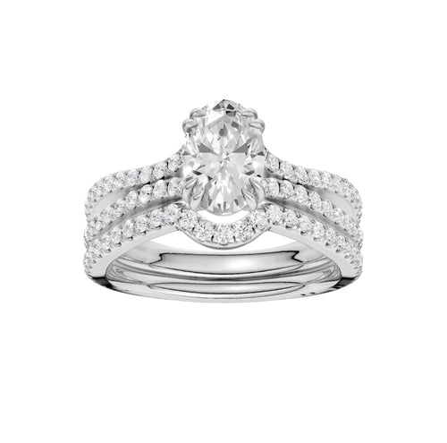 Certified Lab Grown 14K 2.50CT Diamond Bridal Set 66153
