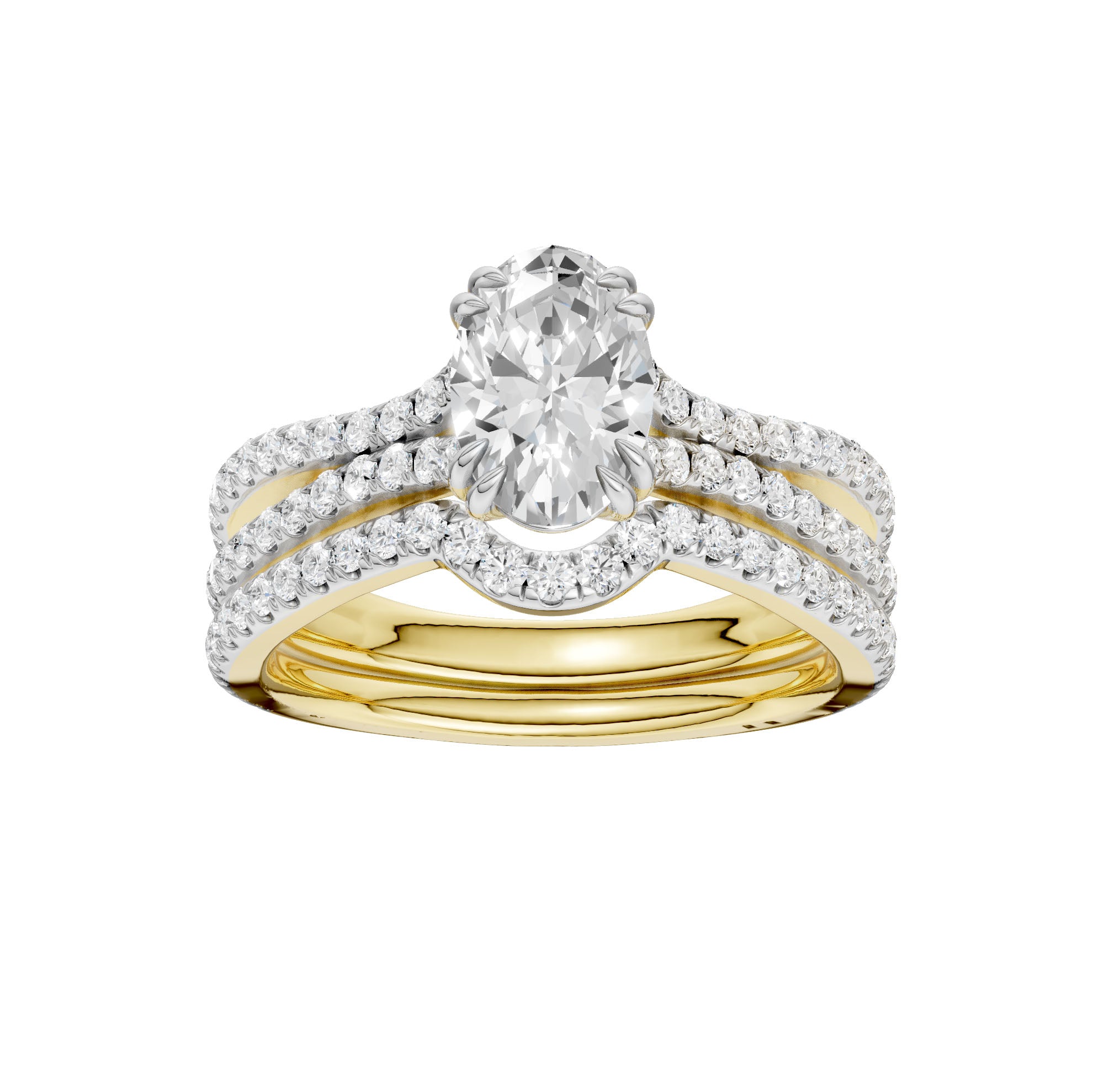 Certified Lab Grown 14K 2.50CT Diamond Bridal Set 66154