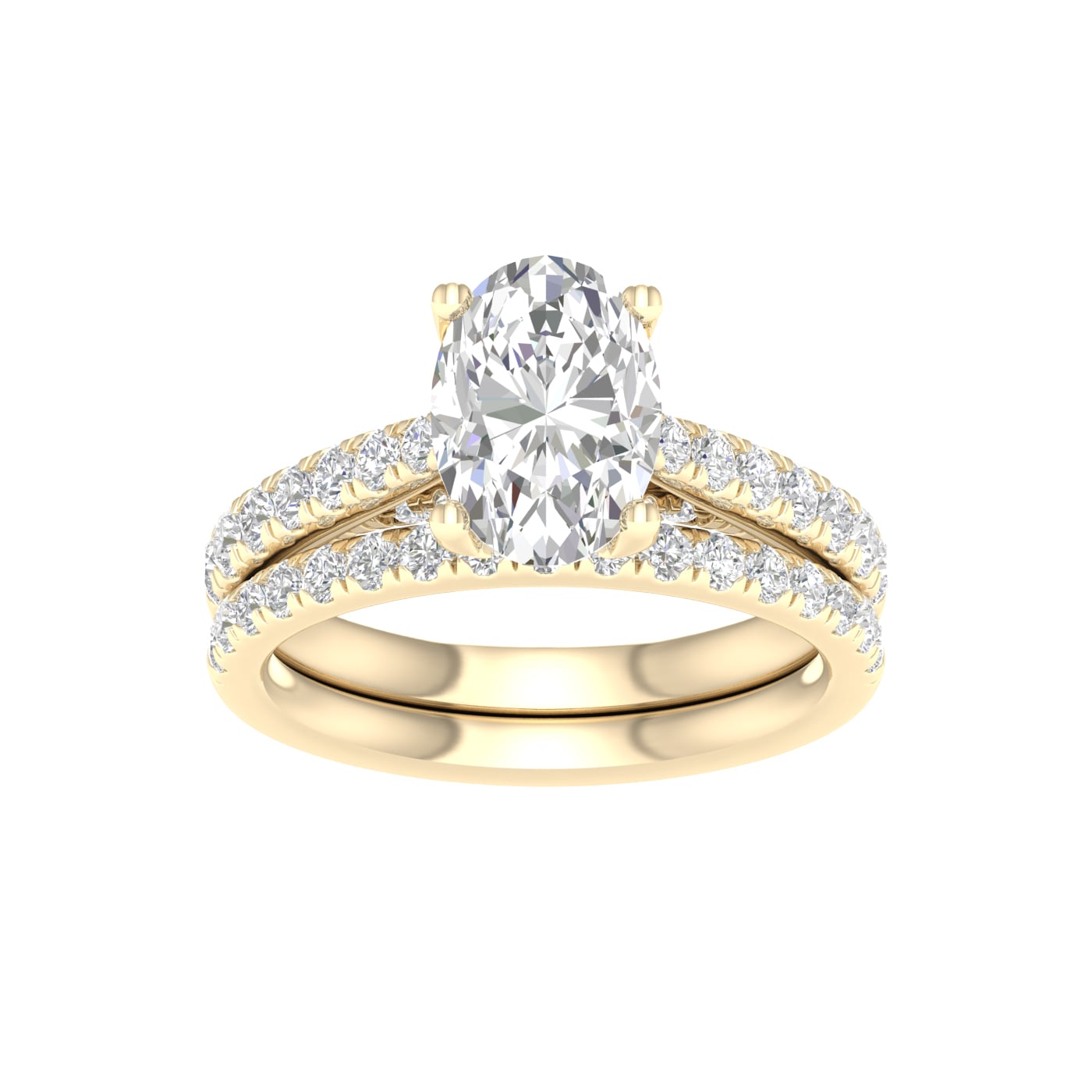 14K 3.00CT Lab Diamond Bridal Set 66190