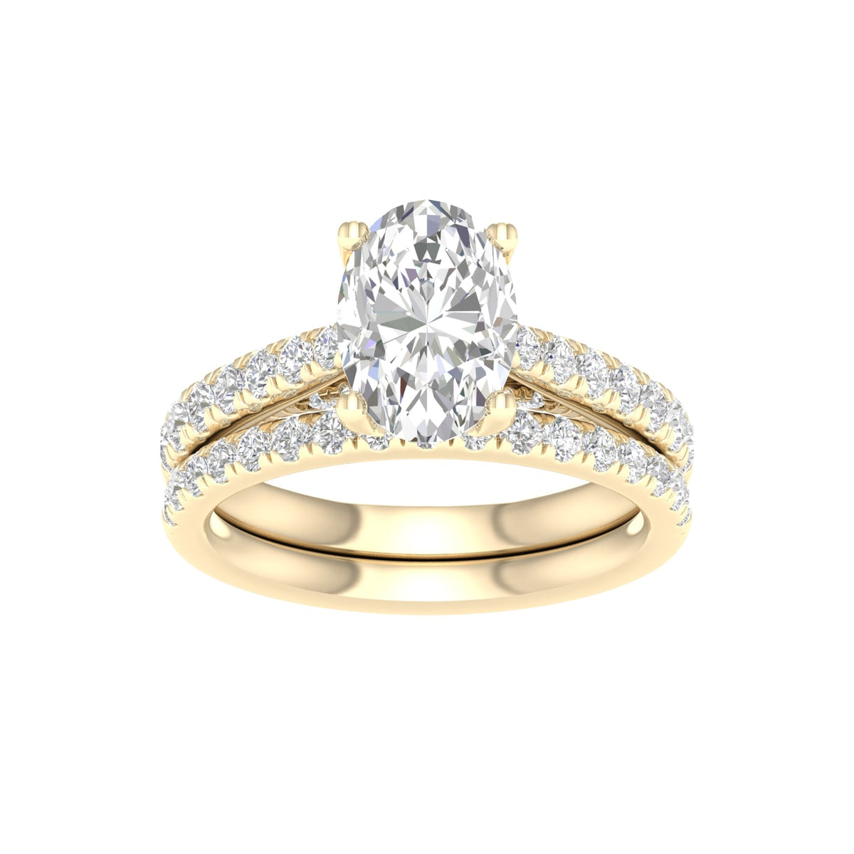 14K 3.00CT Lab Diamond Bridal Set 66190