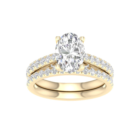 14K 3.00CT Lab Diamond Bridal Set 66190