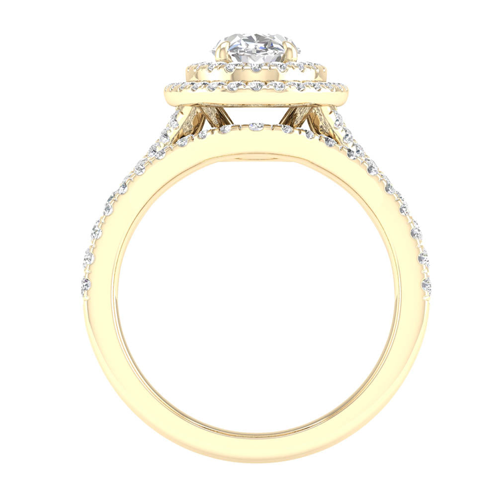 14K 1.75CT  Lab Grown Diamond Bridal Ring 66412