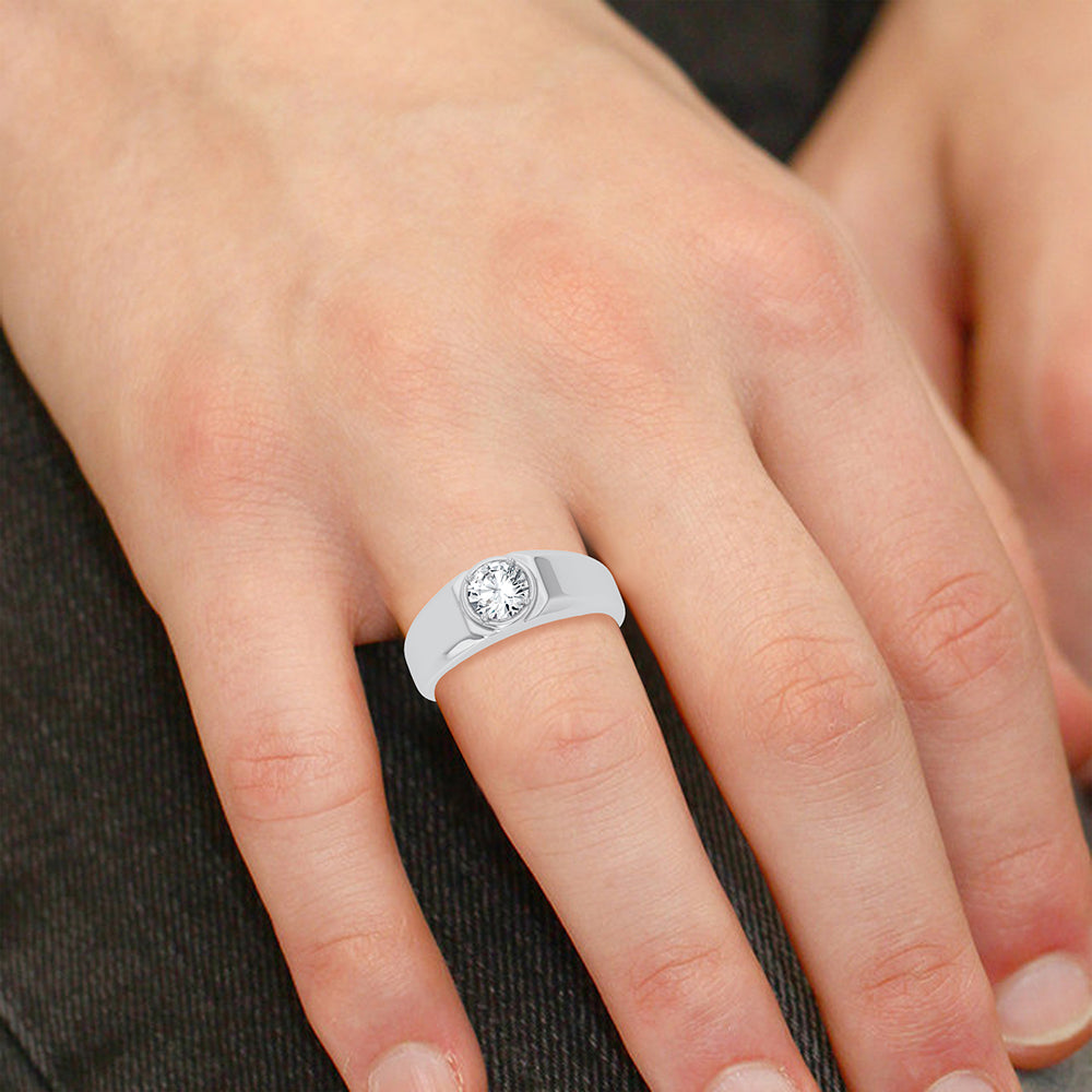 14K 1.00CT Lab Grown Diamond Mens Ring 66470