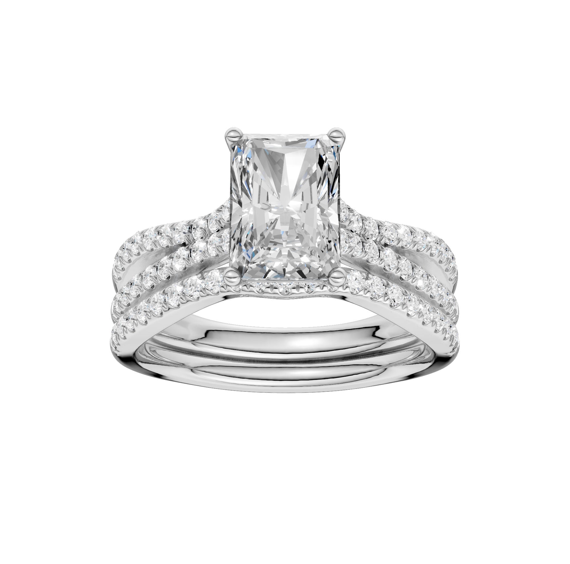 14K 2.40CT Lab Grown Diamond Bridal Set 66494