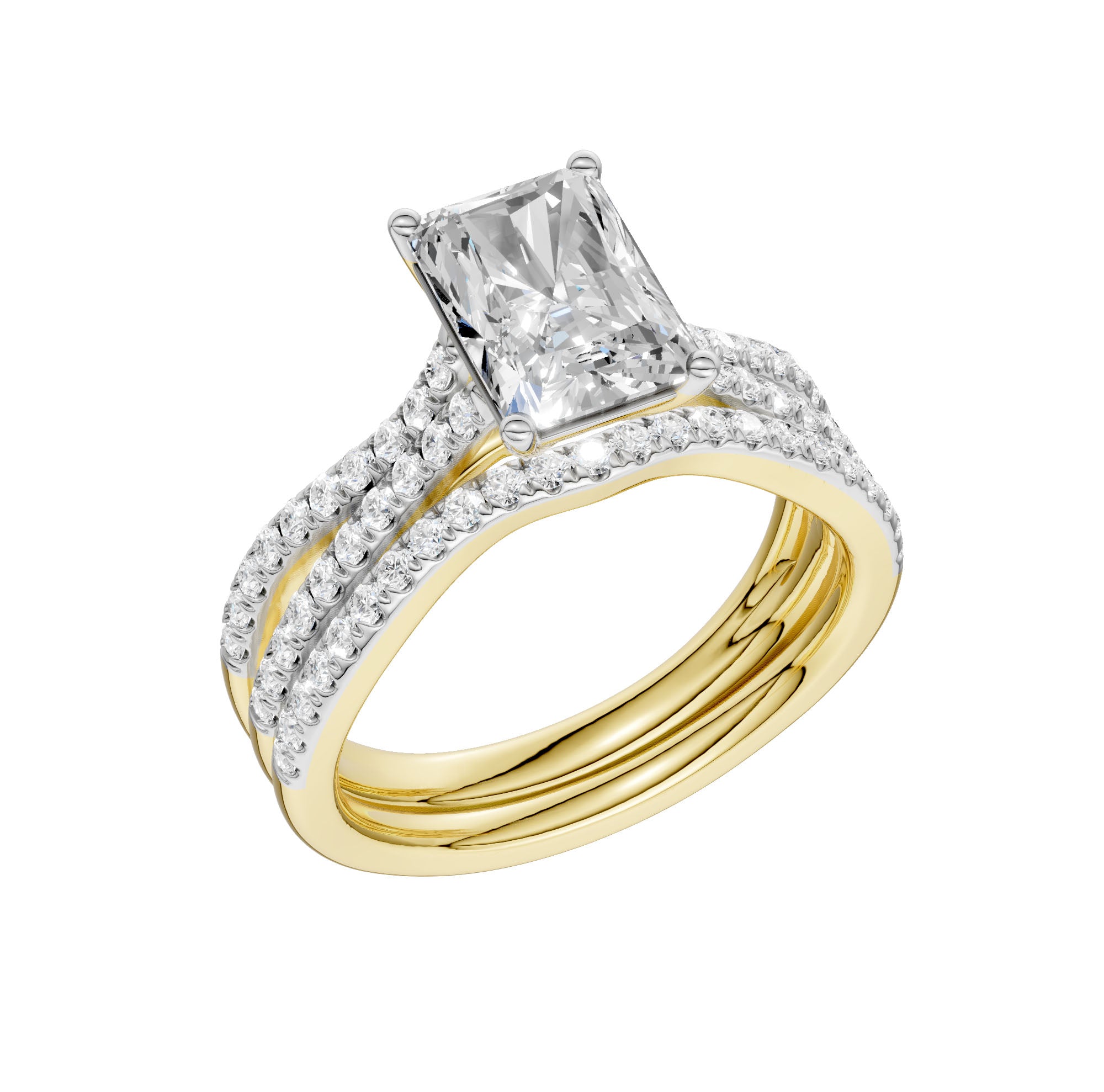 14K 2.40CT Lab Grown Diamond Bridal Set 66495