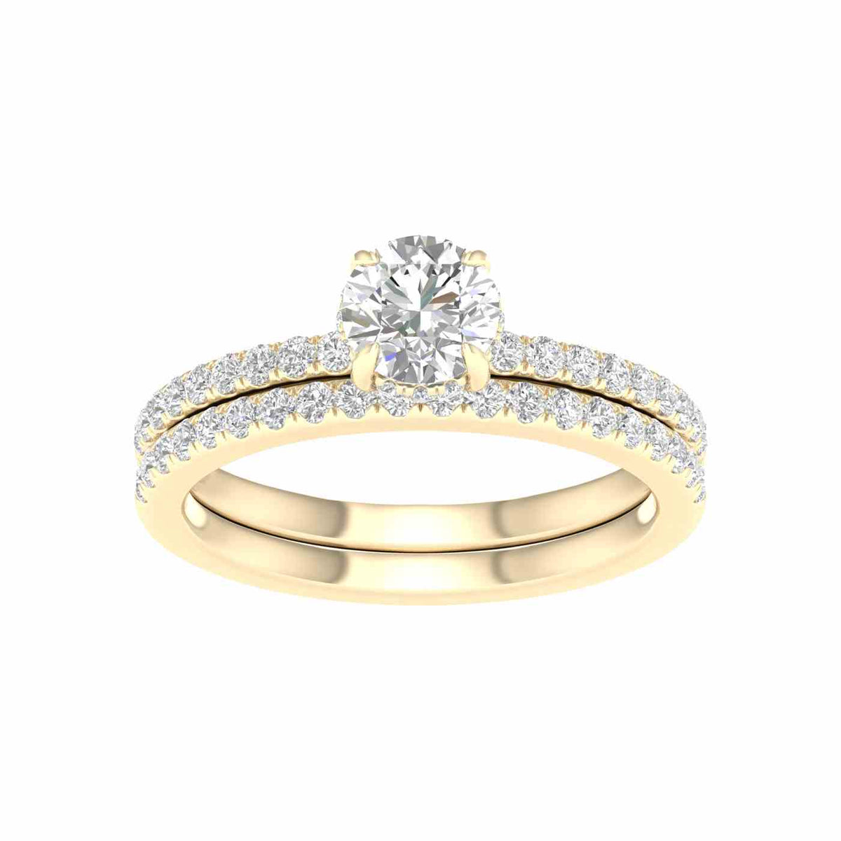 14K 1.50 CT Lab Grown Diamond Bridal Set 66504