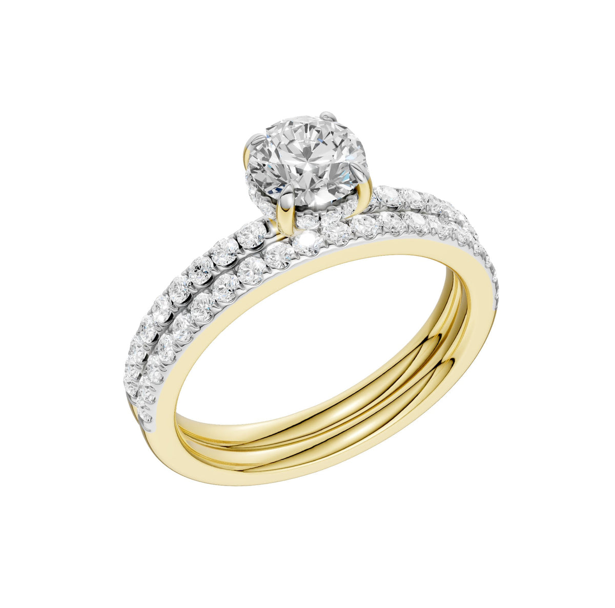 14K 1.50 CT Lab Grown Diamond Bridal Set 66504