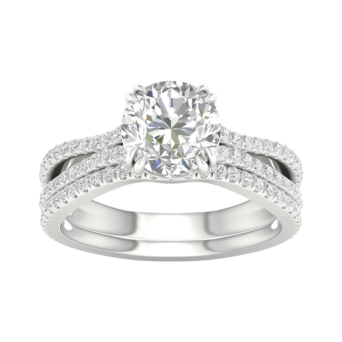 Certified Lab Grown 14K 2.50CT Diamond Bridal Set 66511