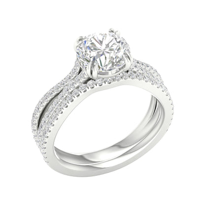 Certified Lab Grown 14K 2.50CT Diamond Bridal Set 66511