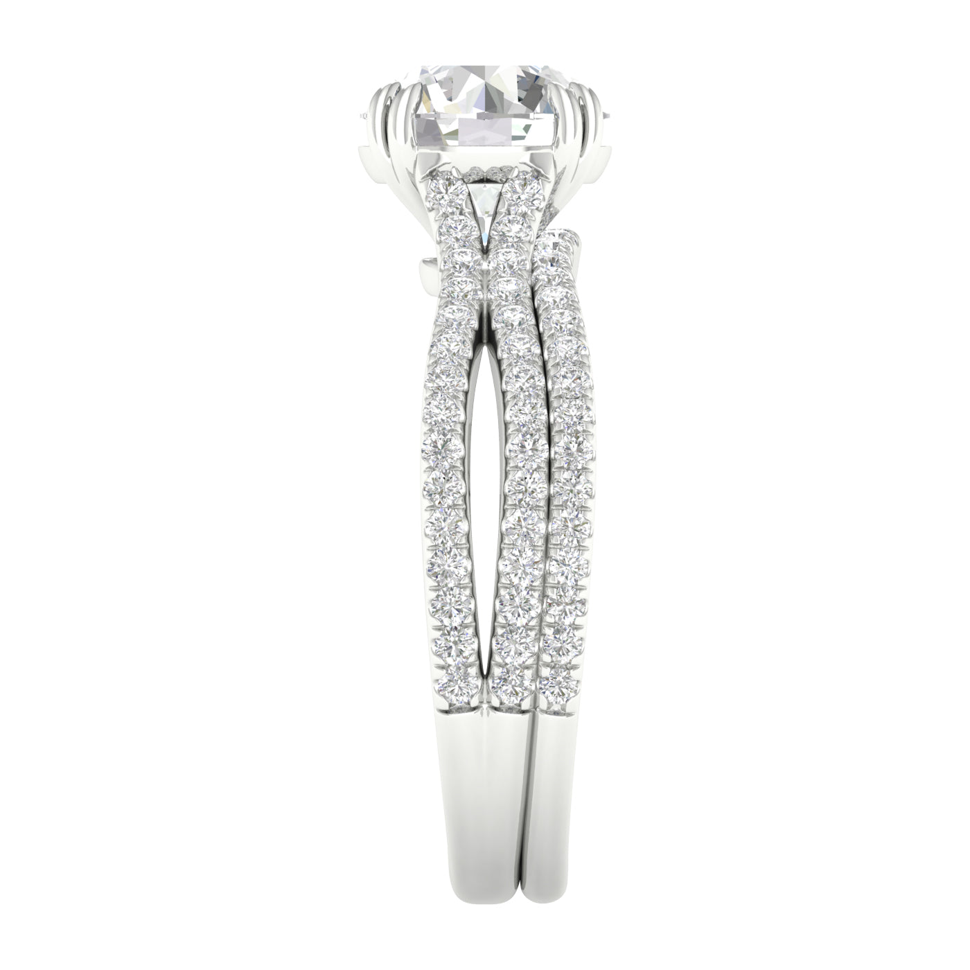 Certified Lab Grown 14K 2.50CT Diamond Bridal Set 66511
