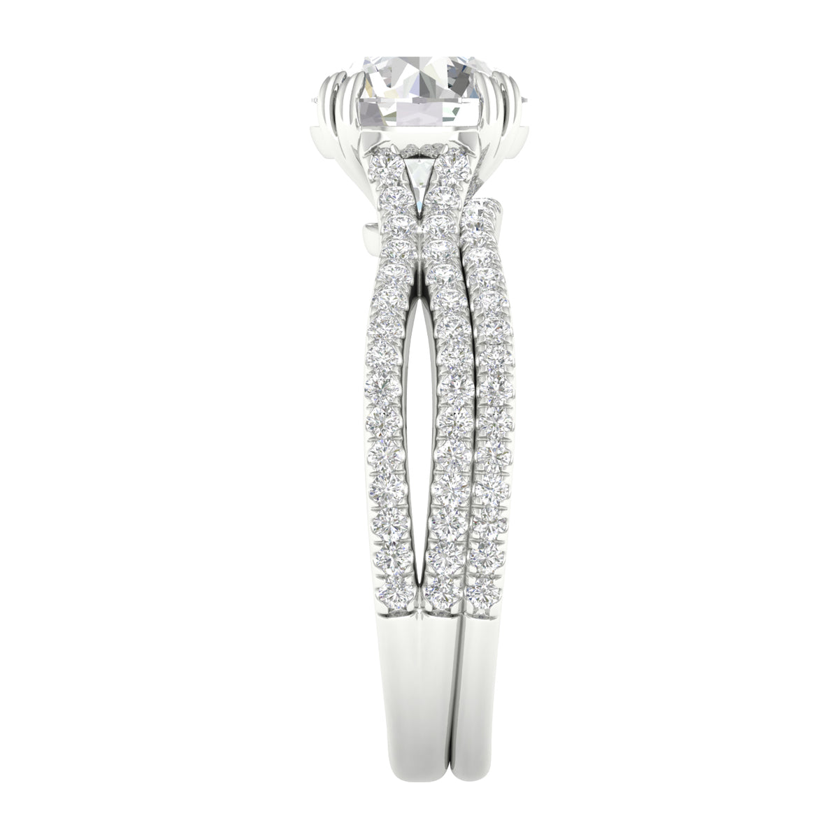 Certified Lab Grown 14K 2.50CT Diamond Bridal Set 66511
