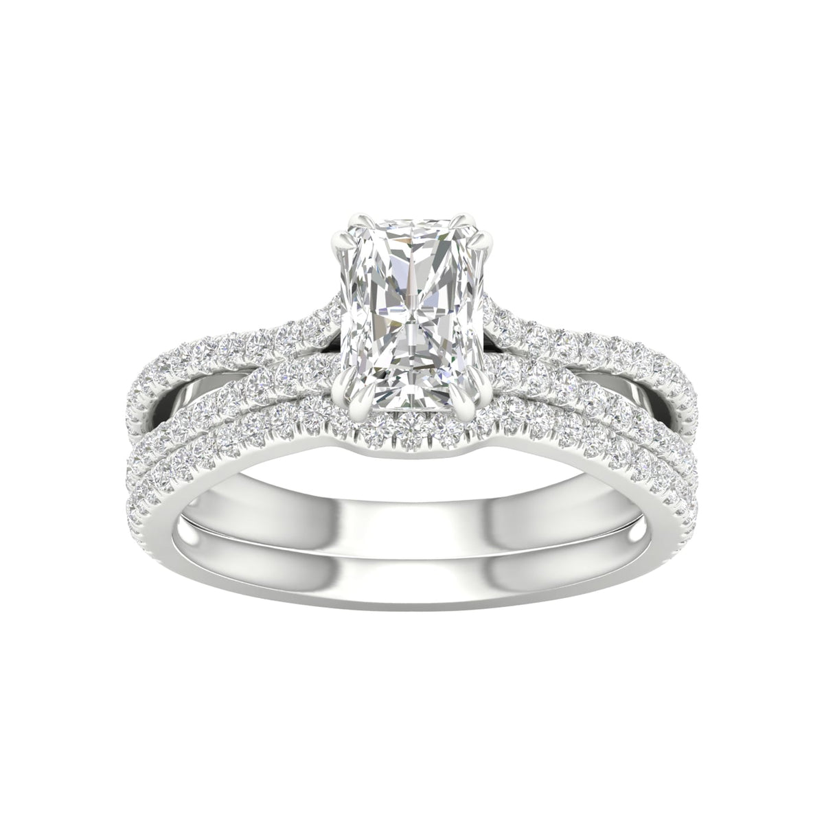 14K 1.50CT Lab Grown Diamond Bridal Set 66515