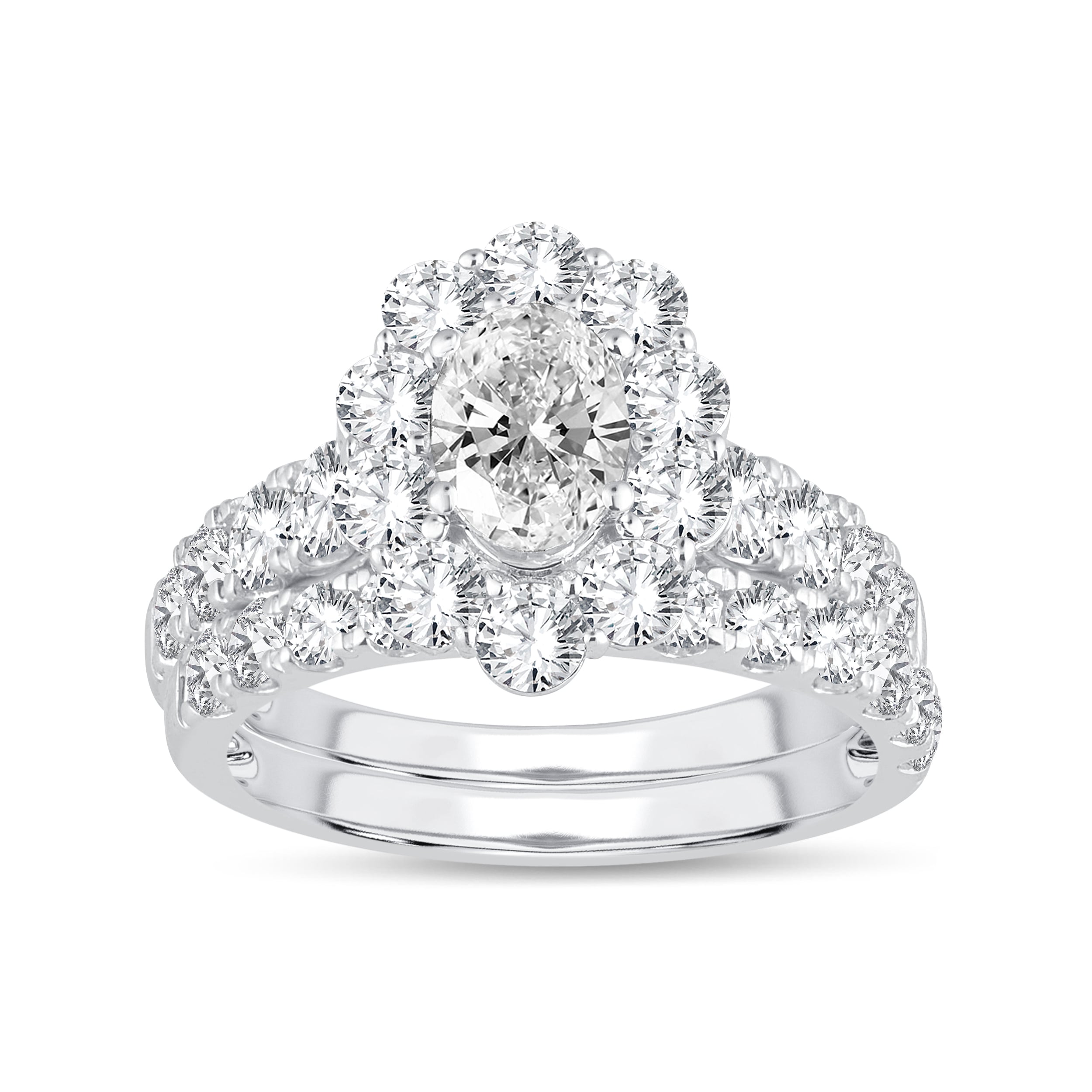 14K 3.00CT Lab Grown Bridal Set 66700