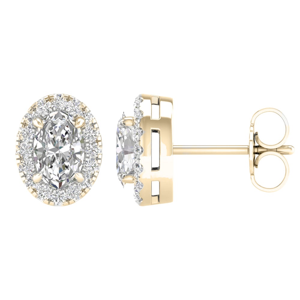 14K 1.15CT Certified Lab Grown Diamond Earrings ( IGI Certified ) 66896