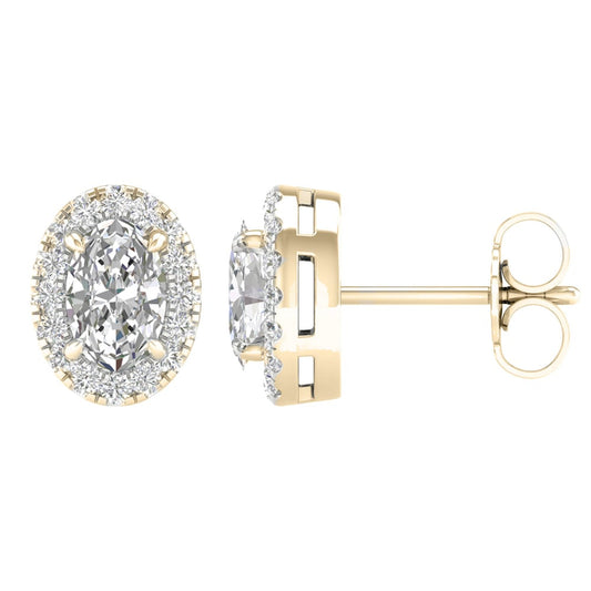 14K 1.15CT Certified Lab Grown Diamond Earrings ( IGI Certified ) 66896