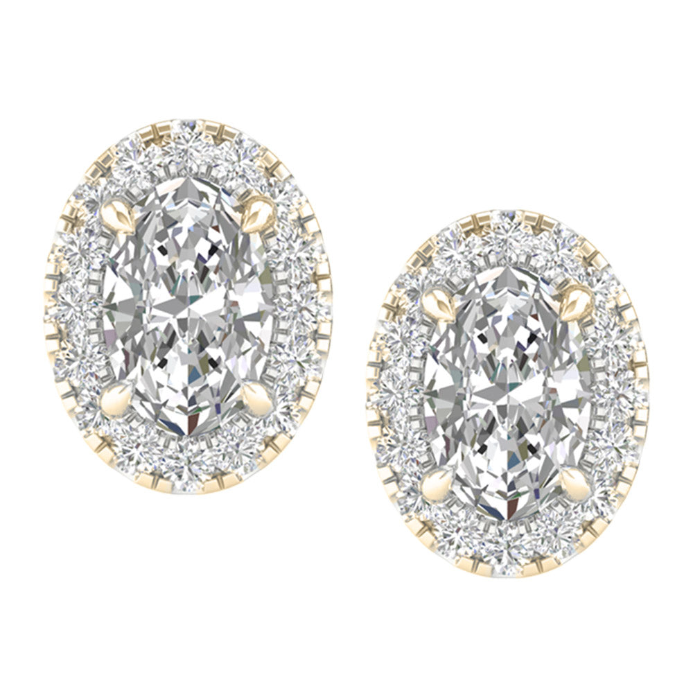 14K 1.15CT Certified Lab Grown Diamond Earrings ( IGI Certified ) 66896