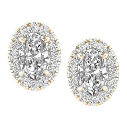 14K 1.15CT Certified Lab Grown Diamond Earrings ( IGI Certified ) 66896