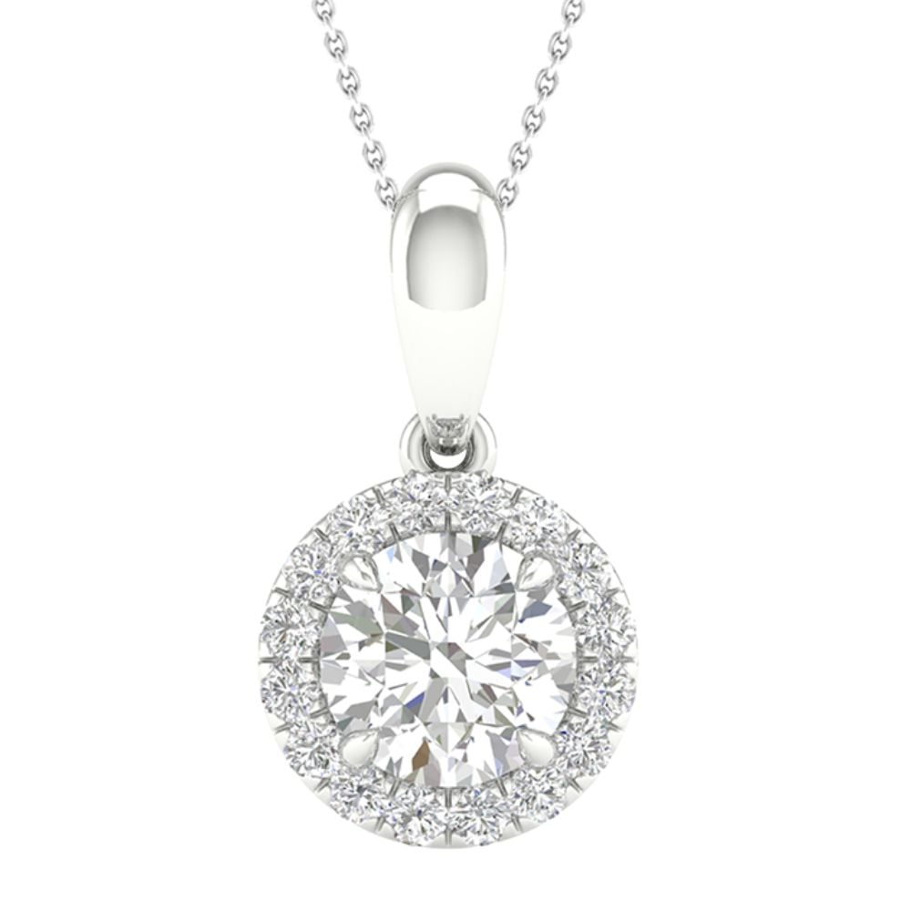 14K 1.13CT Certified Lab Grown Diamond Pendant 66962