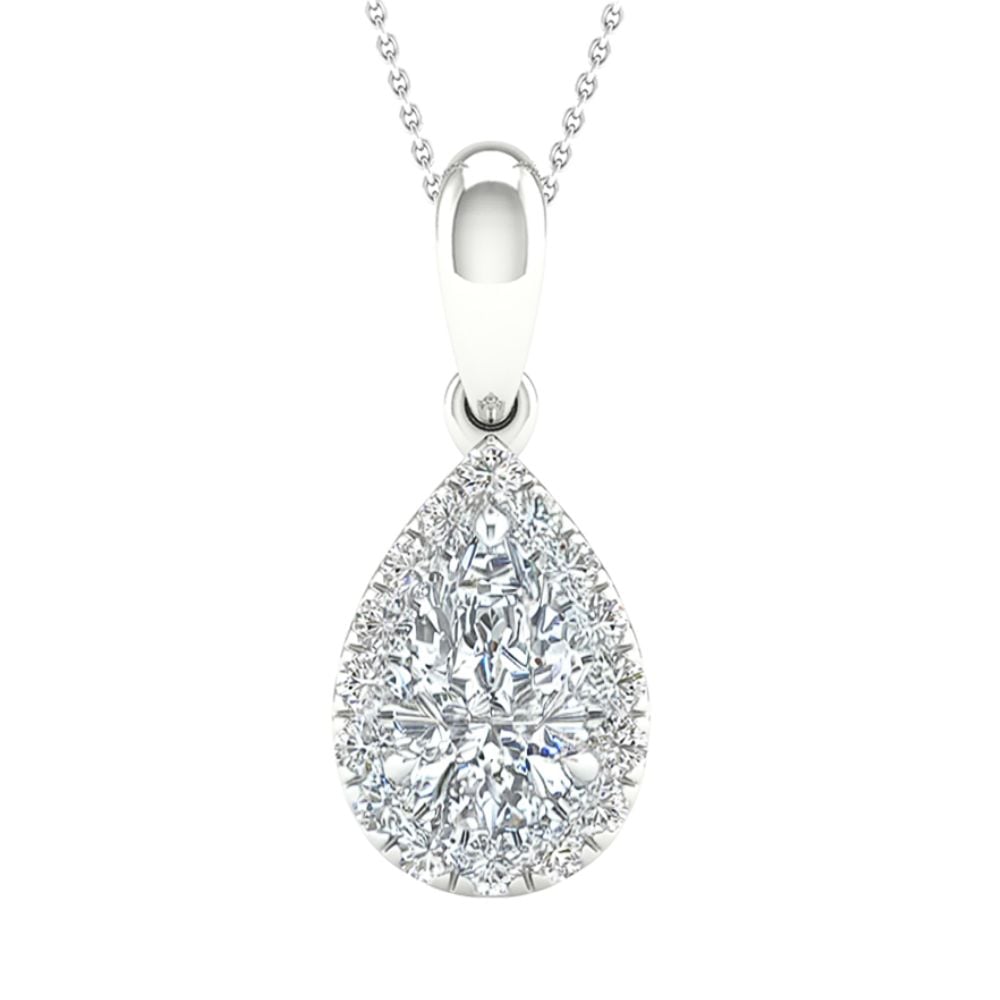 14K 1.13CT Certified Lab Grown Diamond Pendant 66974