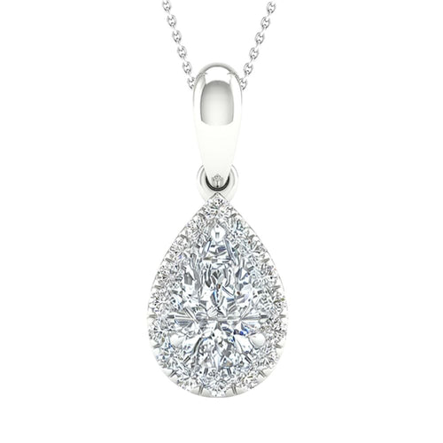 14K 1.13CT Certified Lab Grown Diamond Pendant 66974