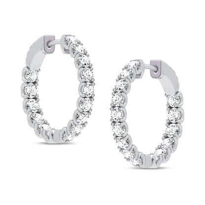 14K 3.00CT Lab Grown Diamond Hoops 66988