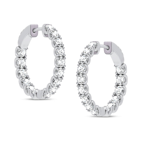 14K 3.00CT Lab Grown Diamond Hoops 66988