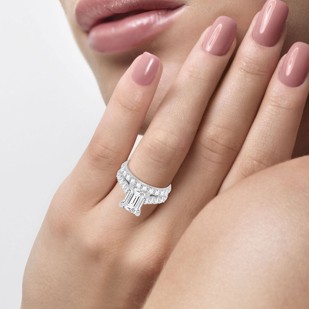 14K 5.00CT Certified Lab Grown Diamond Bridal Ring 67436