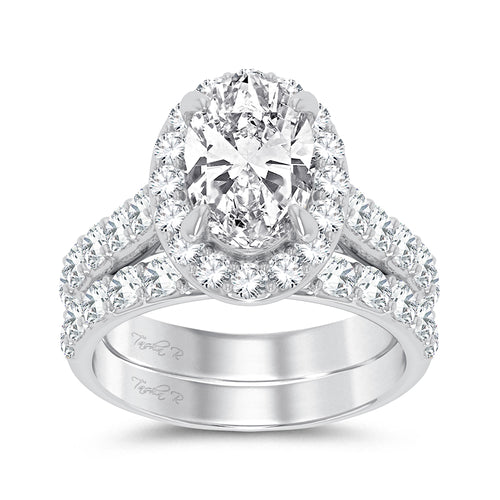 14K 5.00CT Certified Lab Grown Diamond Bridal Ring 67440
