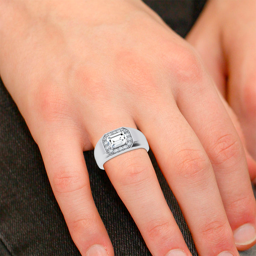 14K 1.98CT Certified Lab Grown Mens Ring 67464