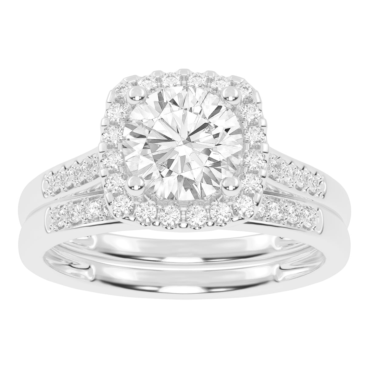 10K 1.25CT Certified Lab Grown Diamond Bridal Set 67480