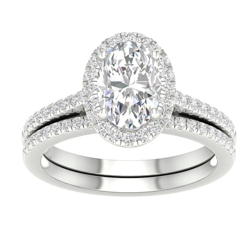 14K 2.00ct Lab Grown Bridal Set 67601