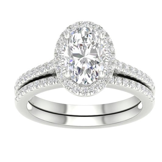 14K 2.00ct Lab Grown Bridal Set 67601