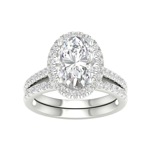 14K 3.75CT Lab Diamond Bridal Set 67606