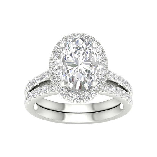 14K 3.75CT Lab Diamond Bridal Set 67606