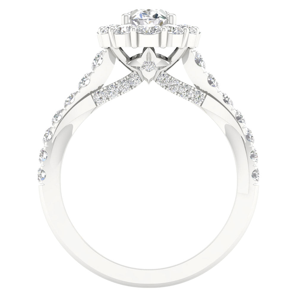 14K 2.00CT  Lab Grown Diamond Engagement Ring 67636