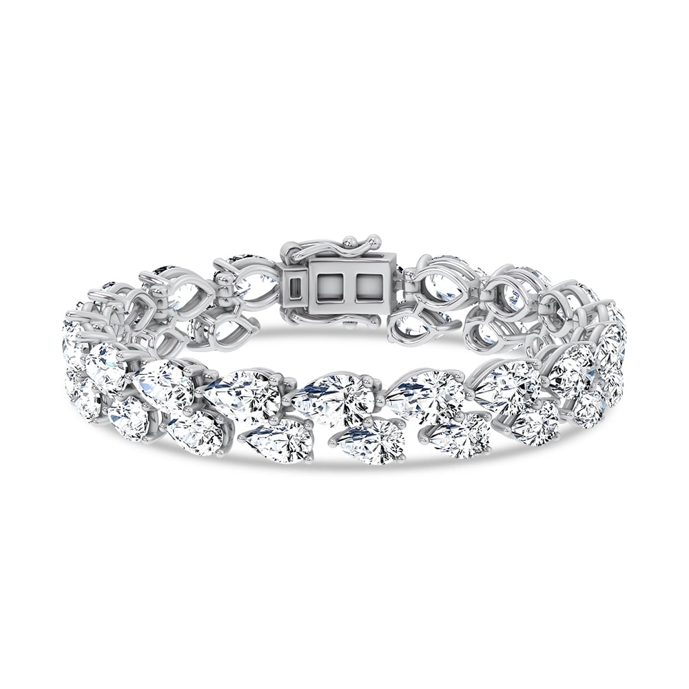 14K 26.50CT Lab Grown Fancy Bracelet 67742