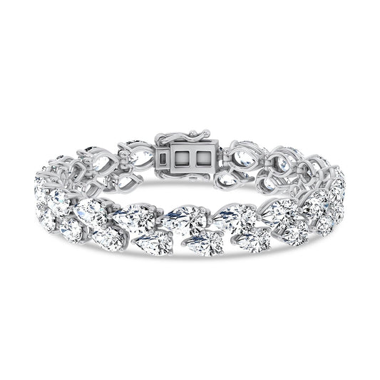 14K 26.50CT Lab Grown Fancy Bracelet 67742