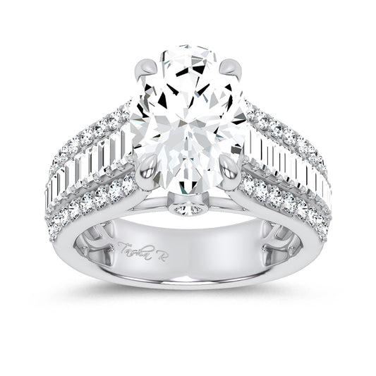 14K 4.00CT Certified Lab Grown Engagement Ring 67747