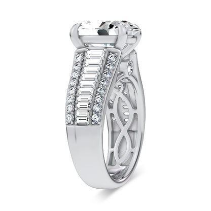 14K 4.00CT Certified Lab Grown Engagement Ring 67747