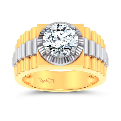 14K 2.00CT Certified Lab Grown Mens Ring 67755