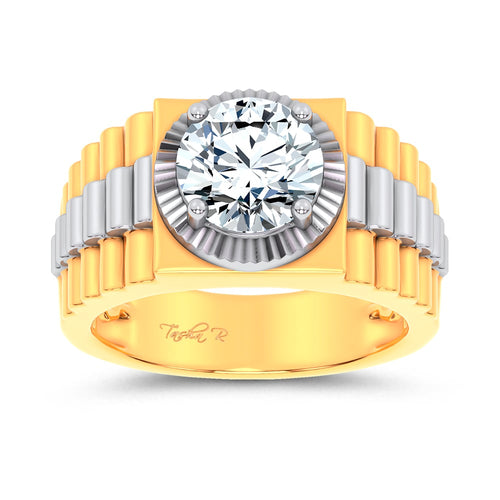 14K 2.00CT Certified Lab Grown Mens Ring 67755