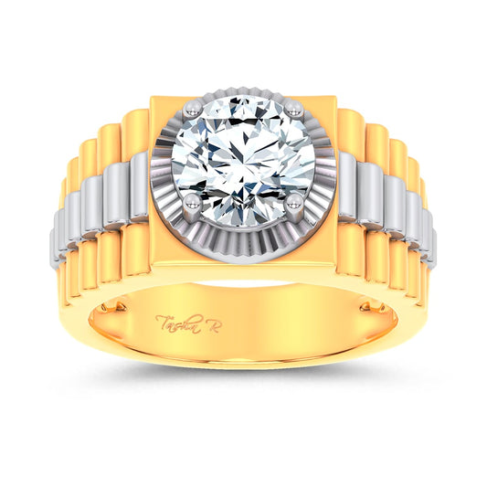 14K 2.00CT Certified Lab Grown Mens Ring 67755