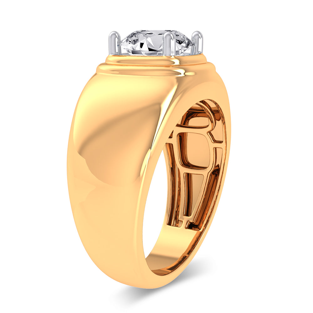 14K 2.00CT Certified Lab Grown Mens Ring 67758