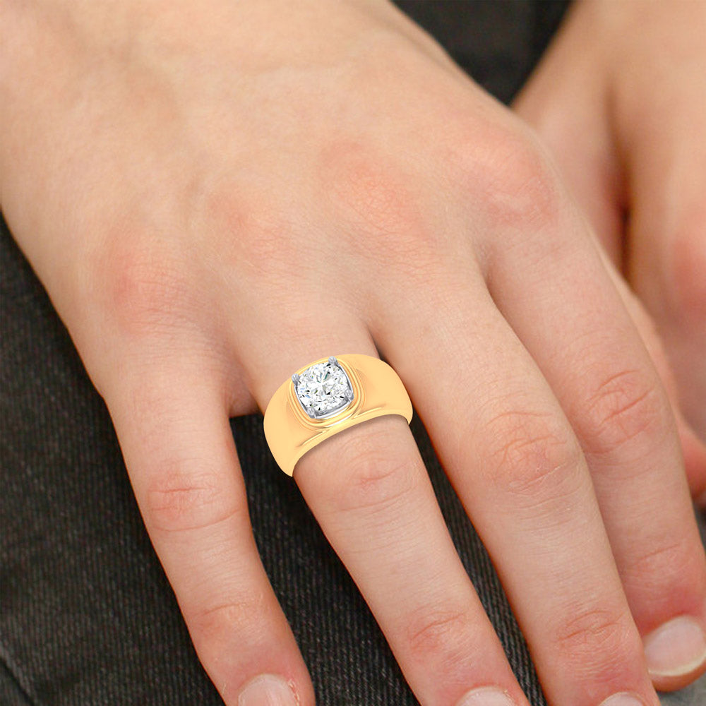 14K 2.00CT Certified Lab Grown Mens Ring 67758
