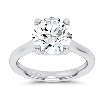 14K 4.00CT  Certified Lab Grown Solitaire Ring 67762