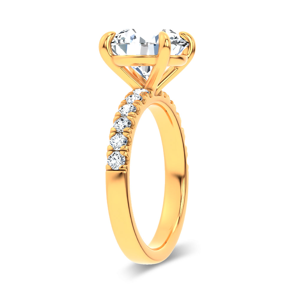 14K 4.50CT Certified Lab Grown Engagement Ring 67807