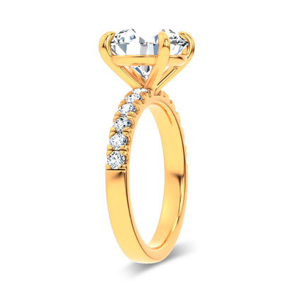 14K 4.50CT Certified Lab Grown Engagement Ring 67807