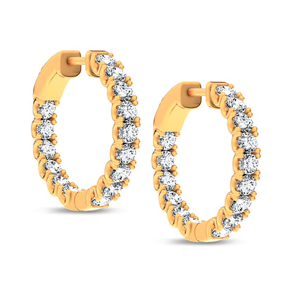 14K 2.00CT Lab Grown Diamond Hoops 67833