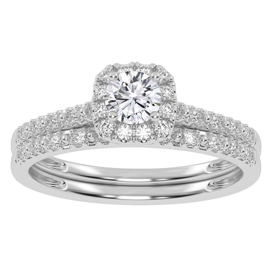 10K 0.40CT Certified Lab-Grown Diamond Bridal Set 67934